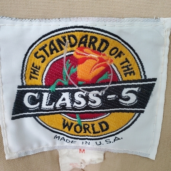 VINTAGE Mens Class 5 C5 Outdoor Jacket Size Medium Blue Tan Made in USA - Picture 10 of 16